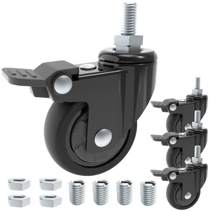 VIVO 1.5 inch M8 Caster Wheels (Set of 4) for TV Carts, Desk Frames, and More VIVO 1.5 inch M8 Caster Wheels (Set of 4) for TV Carts, Desk Frames, and More