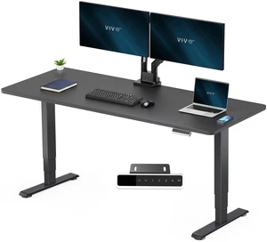 VIVO PRO 2-Motor 71 x 30 Standing Desk, 1-Piece Black Top, Black Frame VIVO PRO 2-Motor 71 x 30 Standing Desk, 1-Piece Black Top, Black Frame