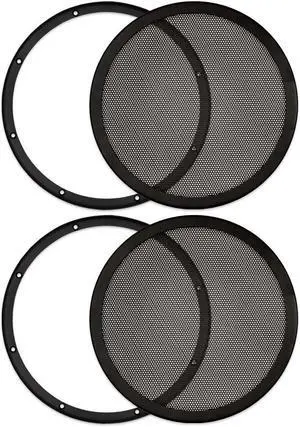 2 Goldwood Sound SG-M10 Heavy Duty Steel Mesh Snap On Woofer Grills for 10" Speakers