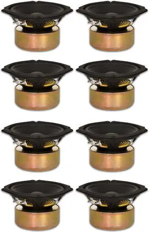 8 Goldwood Sound GW-205/8S Shielded 5.25" Woofers 130 Watt each 8ohm Replacement Speakers