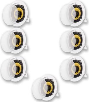 Acoustic Audio HD-5 In Ceiling Speakers Home Theater Surround Sound 7 Speaker Set