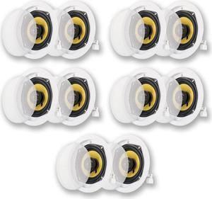 Acoustic Audio HD-5 In Ceiling Speakers Home Theater Surround Sound 5 Pair Pack