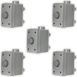 Acoustic Audio AAOVCD-G Outdoor Volume Controls Gray Weatherproof 5 Piece Set