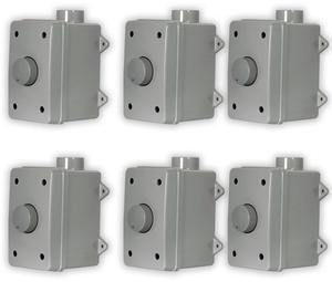 Acoustic Audio AAOVCD-G Outdoor Volume Controls Gray Weatherproof 6 Piece Set