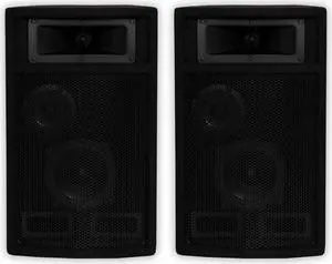Acoustic Audio PA-500X Passive 800 Watt 3-Way Speaker Pair DJ PA Karaoke Studio Speakers