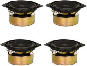 4 Goldwood Sound GW-204/8S Shielded 4" Woofers 70 Watt each 8ohm Replacement Speakers