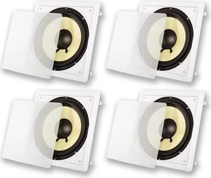 Acoustic Audio HD-S10 Flush Mount Passive Subwoofers with 10" Speaker 4 Pack