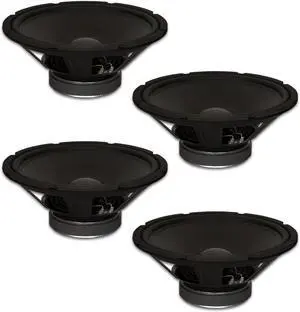 4 Goldwood Sound GW-1244 Rubber Surround 12" Woofers 290 Watts each 4ohm Replacement Speakers