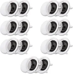 Acoustic Audio CS-IC63 In Ceiling 6.5" Speaker 7 Pair Pack 3 Way Home Theater Flush Mount