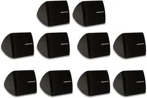 Theater Solutions TS30B Mountable Indoor Speakers Black Bookshelf 5 Pair Pack