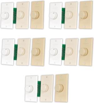 Acoustic Audio AAVCD3C Speaker Volume Control 3 Color White Ivory Almond 5 Pack