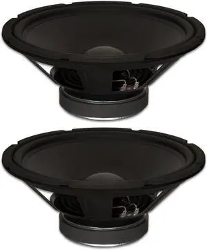 2 Goldwood Sound GW-1244 Rubber Surround 12" Woofers 290 Watts each 4ohm Replacement Speakers