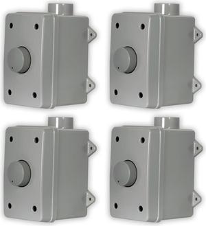 Acoustic Audio AAOVCD-G Outdoor Volume Controls Gray Weatherproof 4 Piece Set