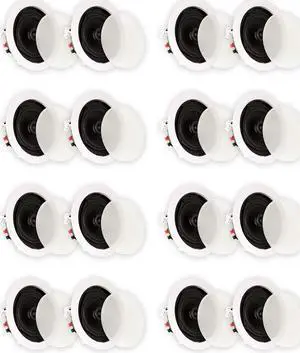 Theater Solutions TS50C In Ceiling Speakers Surround Sound Home Theater 8 Pair Pack