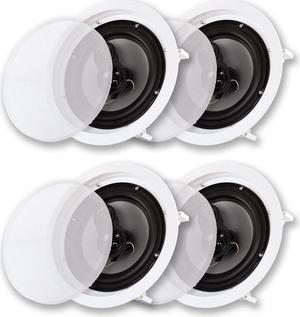 Acoustic Audio CS-IC83 In Ceiling 8" Speaker 2 Pair Pack 3 Way Home Theater Flush Mount