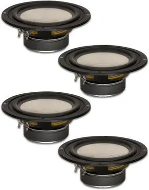 4 Goldwood Sound GW-S525/4 Poly Cone 5.25" Woofers 130 Watts each 4ohm Replacement Speakers