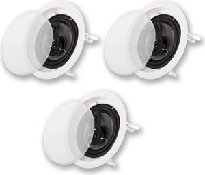 Acoustic Audio CS-IC83 In Ceiling 8" Home Theater 3 Speaker Set 3 Way Flush Mount