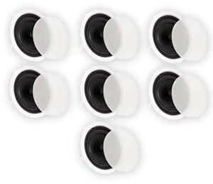 Theater Solutions TS80C In Ceiling 8" Speakers Surround Sound Home Theater 7 Speaker Set