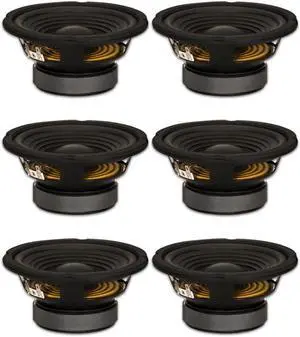 6 Goldwood Sound GW-206/8 OEM 6.5" Woofers 180 Watts each 8ohm Replacement Speakers