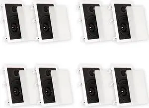 Theater Solutions TS65W In Wall 6.5" Speakers Surround Sound Home Theater 4 Pair Pack