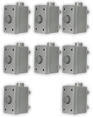 Acoustic Audio AAOVCD-G Outdoor Volume Controls Gray Weatherproof 8 Piece Set