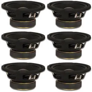 6 Goldwood Sound GW-6024 Rubber Surround 6.5" Woofers 170 Watts each 4ohm Replacement Speakers