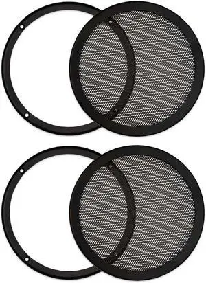 2 Goldwood Sound SG-M8 Heavy Duty Steel Mesh Snap On Woofer Grills for 8" Speakers
