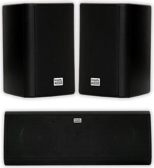Acoustic Audio AA351B and AA40CB Indoor Speakers Home Theater 3 Speaker Set