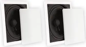Theater Solutions TS1000 Flush Mount Passive 10" Subwoofer Speaker Wall 2 Pack