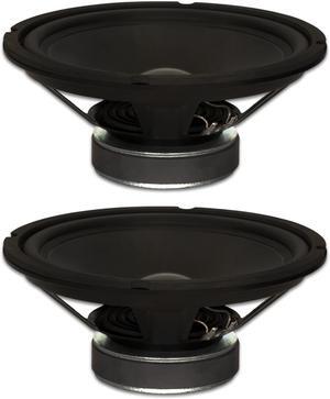 2 Goldwood Sound GW-1038 Rubber Surround 10" Woofers 250 Watts each 8ohm Replacement Speakers