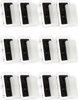 Theater Solutions TS50W In Wall Speakers Surround Sound Home Theater 6 Pair Pack