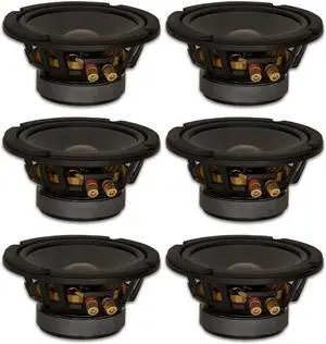 6 Goldwood Sound GW-6PC-4 Heavy Duty 4ohm 6.5" Woofers 280 Watts each Replacement Speakers