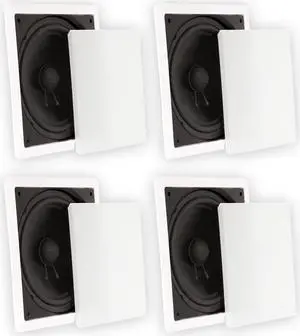 Theater Solutions TS1000 Flush Mount Passive 10" Subwoofer Speaker Wall 3 Pack