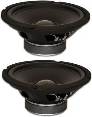 2 Goldwood Sound GW-8024 Rubber Surround 8" Woofers 190 Watts each 4ohm Replacement Speakers