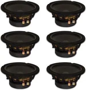 6 Goldwood Sound GW-8PC-4 Heavy Duty 4ohm 8" Woofers 330 Watts each Replacement Speakers