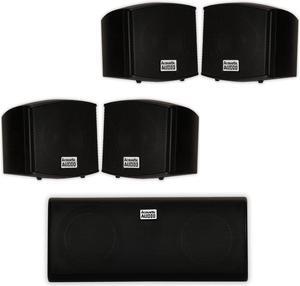 Acoustic Audio AA321B and AA35CB Indoor Speakers Home Theater 5 Speaker Set