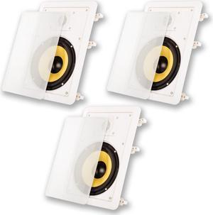 Acoustic Audio HD-650 In Wall 6.5" Speakers Home Theater Surround Sound 3 Speaker Set