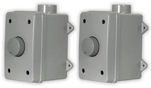 Acoustic Audio AAOVCD-G Outdoor Volume Controls Gray Weatherproof 2 Piece Set