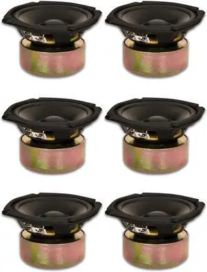 6 Goldwood Sound GW-205/4S Shielded 5.25" Woofers 130 Watt each 4ohm Replacement Speakers