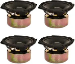 4 Goldwood Sound GW-205/4S Shielded 5.25" Woofers 130 Watt each 4ohm Replacement Speakers
