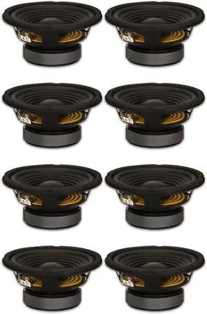 8 Goldwood Sound GW-206/4 OEM 6.5" Woofers 180 Watts each 4ohm Replacement Speakers