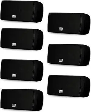 Acoustic Audio AA32CB Mountable Indoor Speakers 2100 Watts Black Bookshelf 7 Speaker Set AA32CB-7S