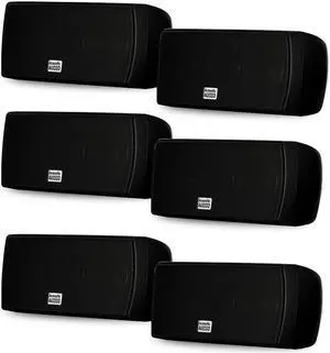 Acoustic Audio AA32CB Mountable Indoor Speakers 1800 Watts Black Bookshelf 3 Pair Pack AA32CB-3PR