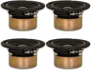 4 Goldwood Sound GW-5028/S Shielded 5.25" Woofers 130 Watt each 8ohm Replacement Speakers