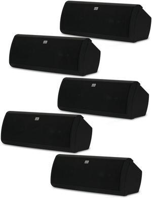 Acoustic Audio AA40CB Indoor 3 Way Speakers 2500 Watts Black Bookshelf 5 Speaker Set AA40CB-5S