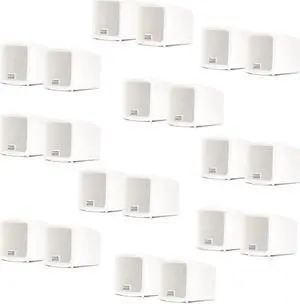 Acoustic Audio AA321W Mountable Indoor Speakers 4000 Watts White Bookshelf 10 Pair Pack AA321W-10Pr