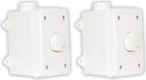 Theater Solutions OVCDW Outdoor Volume Controls White Weatherproof 2 Piece Set
