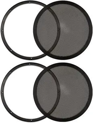 2 Goldwood Sound SG-M12 Heavy Duty Steel Mesh Snap On Woofer Grills for 12" Speakers