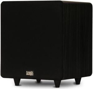 Acoustic Audio PSW400-10 Home Theater Powered 10" LFE Subwoofer Black Front Firing Sub