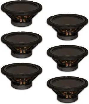 6 Goldwood Sound GW-10PC-8 Heavy Duty 8ohm 10" Woofers 400 Watts each Replacement Speakers